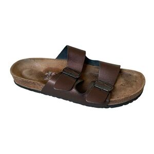 NAOT Santa Barbara Bronze Brown Double Strap Cork Orthopaedic Sandals 42